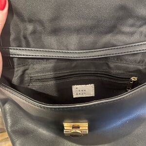 ADAY Black Shoulder Bag with Structured Design